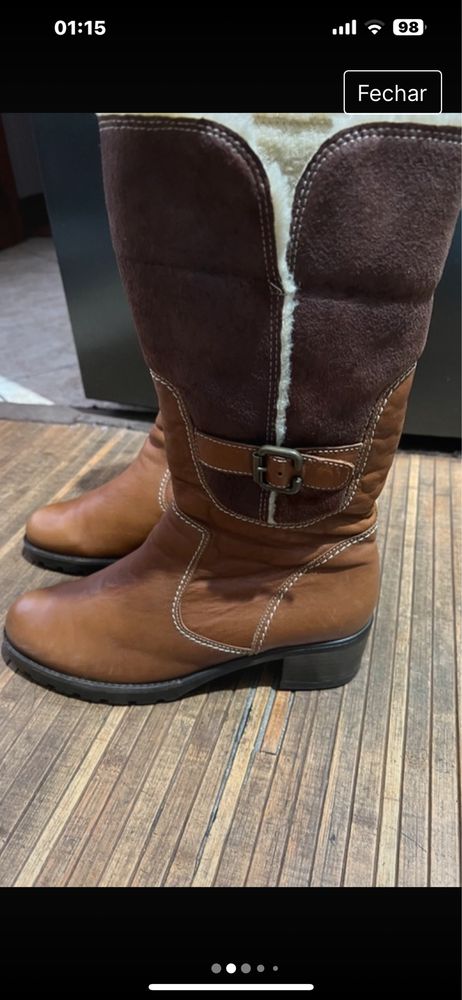Botas em pele > camel > Gabor