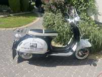 Skuter retro motocykl AJS Modena 125 bialo czarny