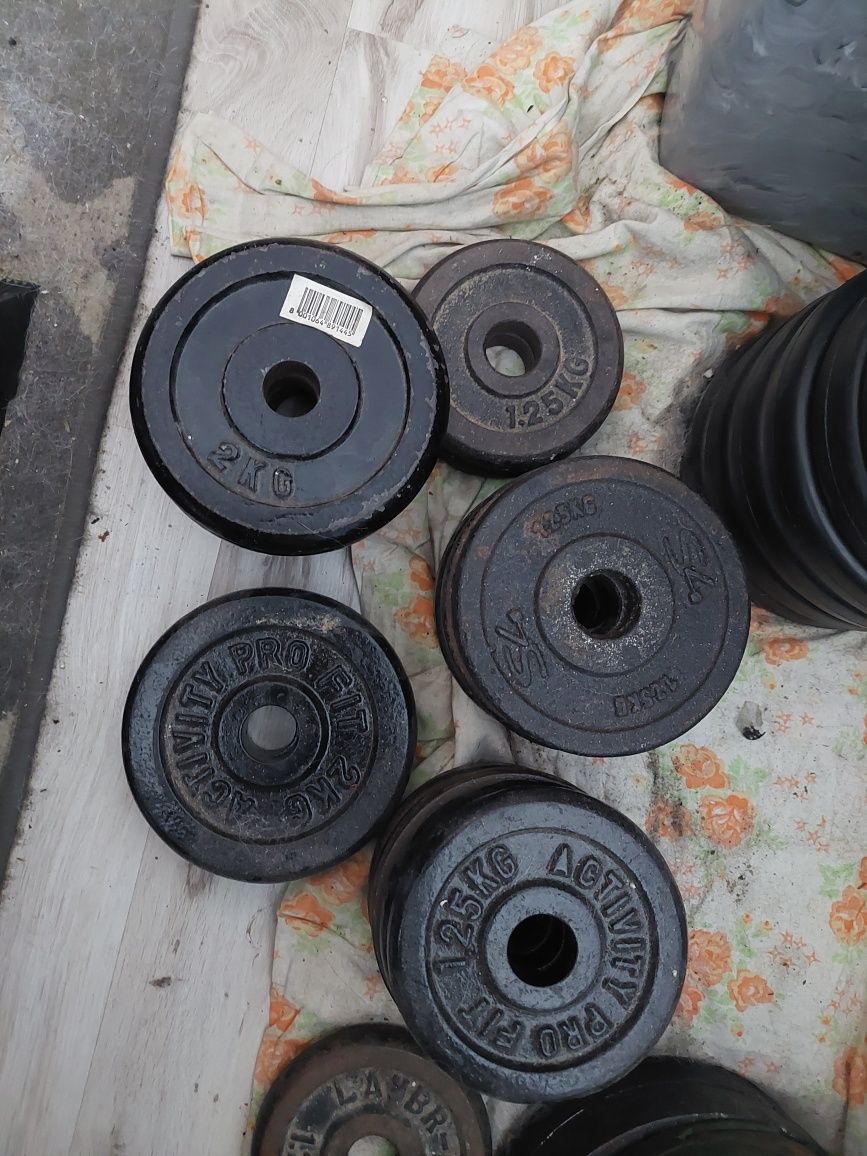 2kg 1,25kgObciążenie żeliwne nakład na hantle gryfy na siłownię