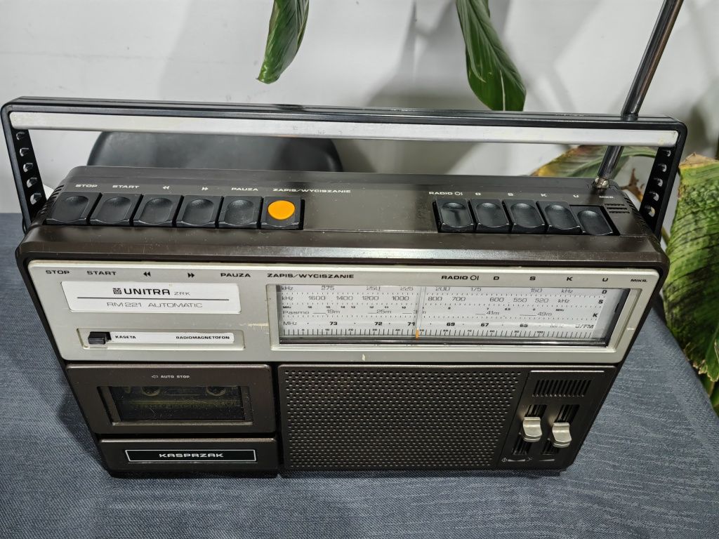 Radiomagnetofon Unitra Kasprzak Nowy UKF *Sprawny Kasety PRL