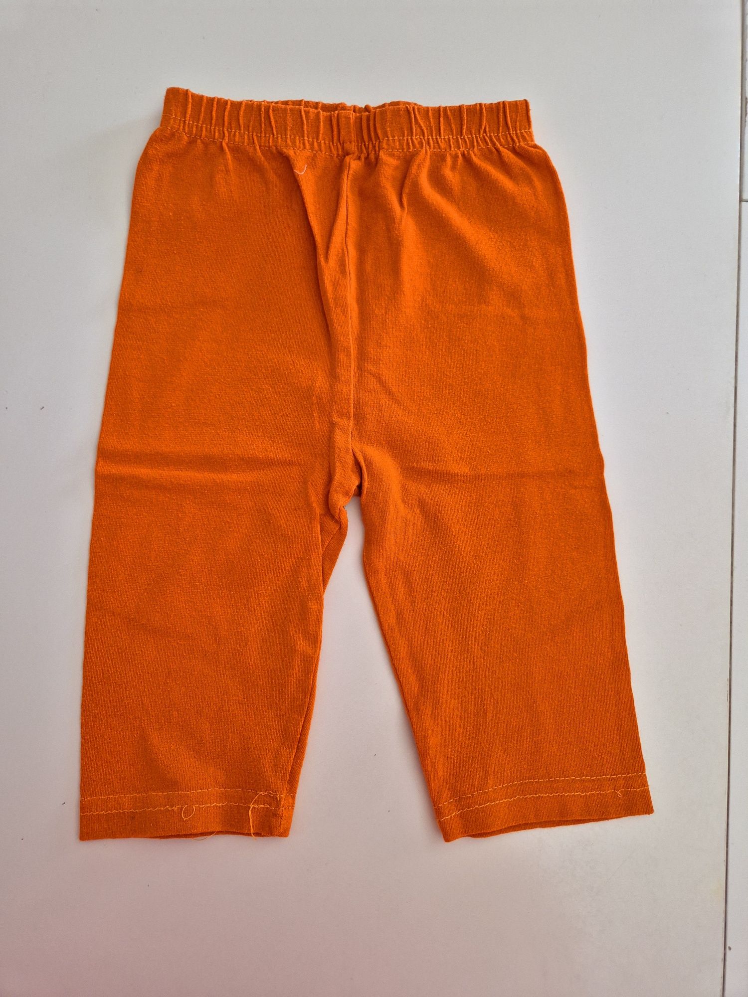 Legginsy 3/4 pomarańczowe, roz 98