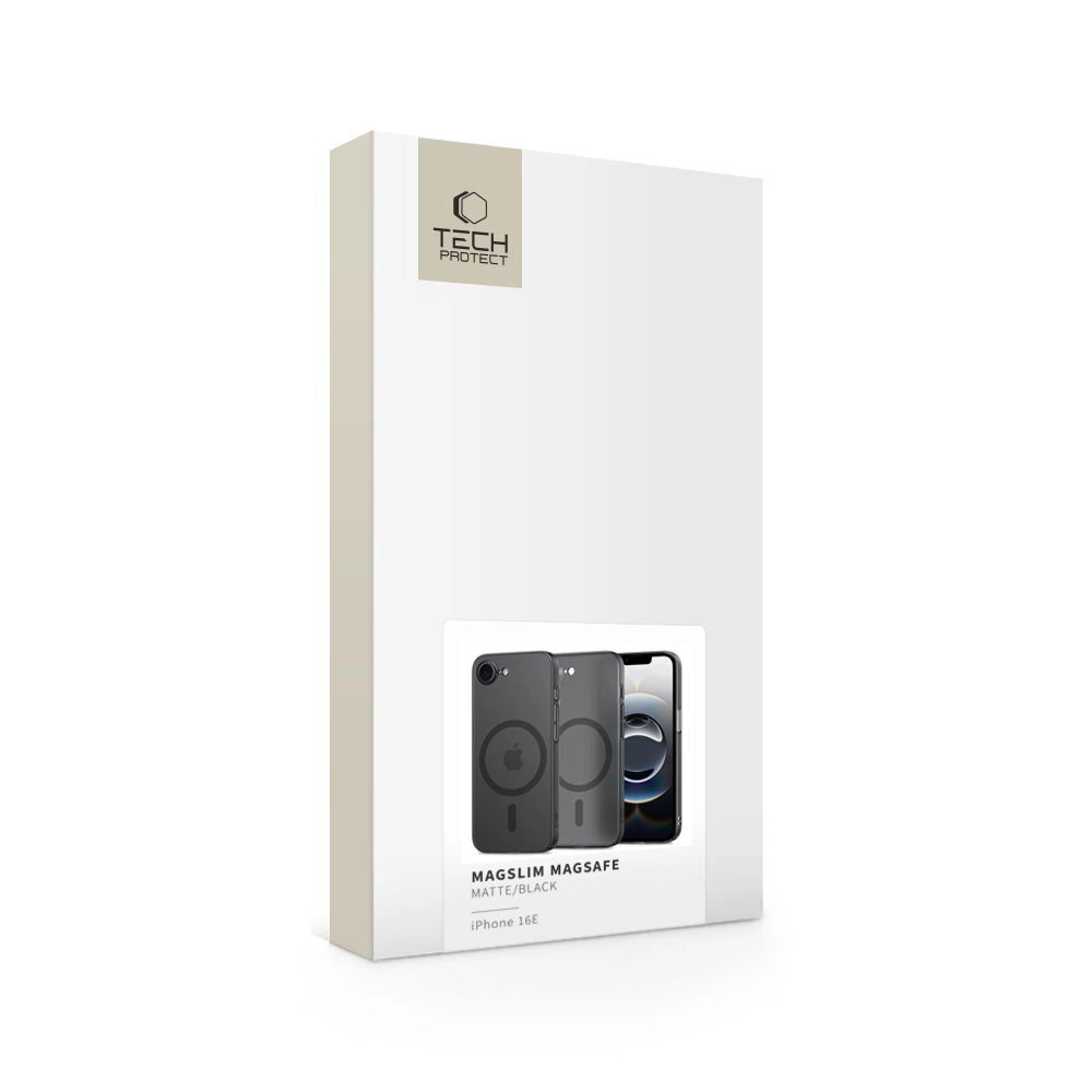 Etui Tech-Protect MagSlim MagSafe na iPhone 16e - czarny mat