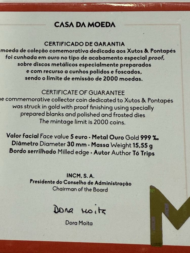 Moeda de ouro de coleçao