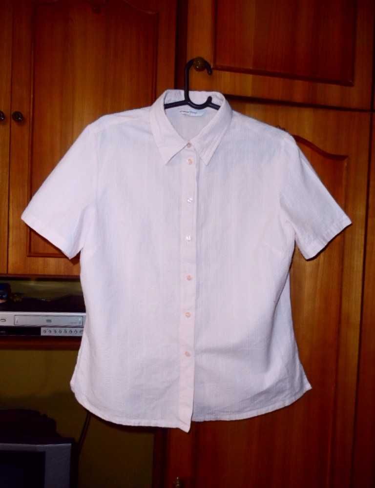 Летняя блузка пудровая коттон - жатка Papaya 14|16 в идеале
