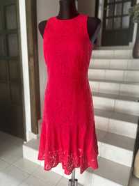 Czerwona sukienka w stylu hiszpańskim 34 H&M