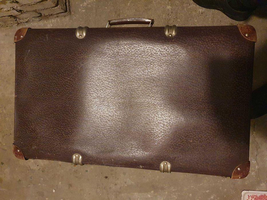 Duża Przedwojenna walizka 65x40x18cm prawie 100 lat!