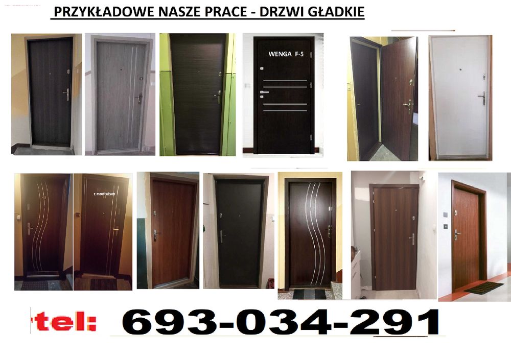 Antywłamaniowe drzwi wejściowe- zewnętrzne z MONTAŻEM, ocieplone