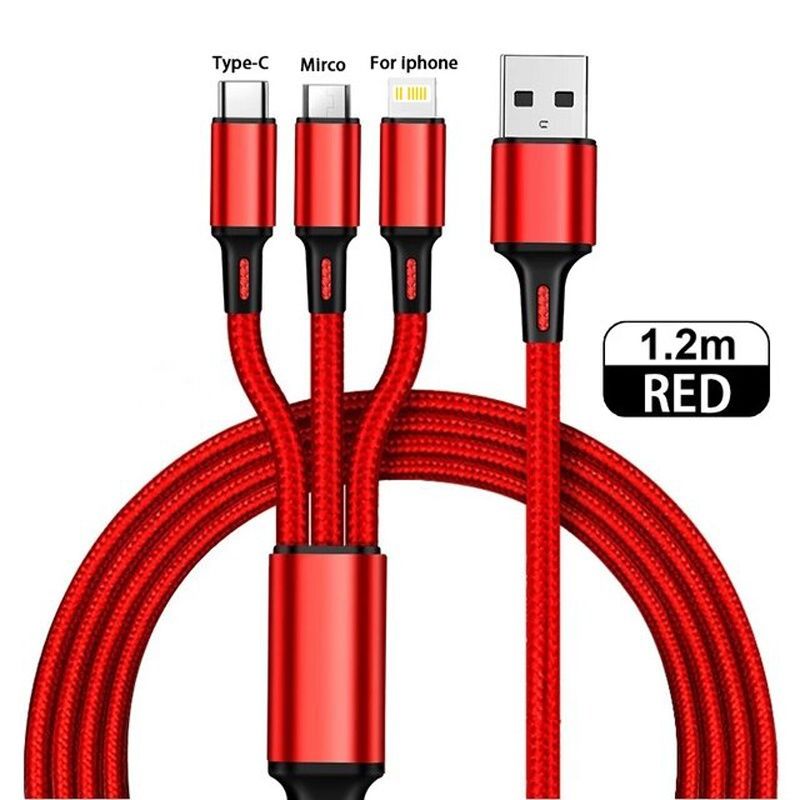 Kabel USB - USB typ C / microUSB / szybkiego ładowania i 1,2 m