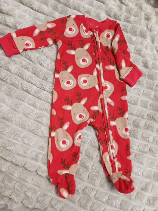 Новогодний человечек флис 3-6 мес