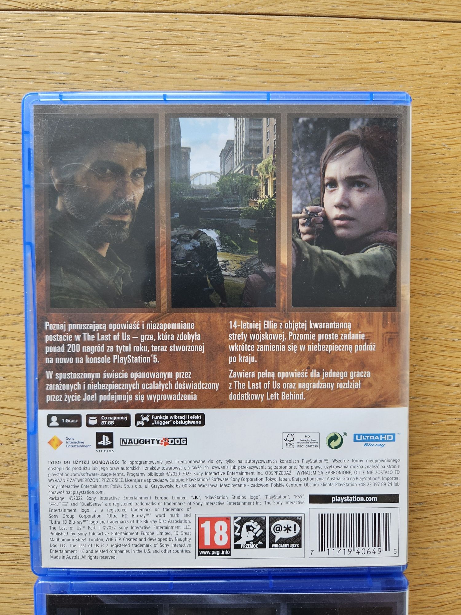 The Last Of US PS 5 PL Remastered (part 1, part 2, zestaw)