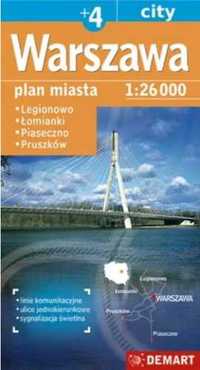 Plan miasta Warszawa +4 1:26 000 DEMART - Praca zbiorowa