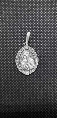 Пiдвiска кулон iкона Божа матiр (серебро)