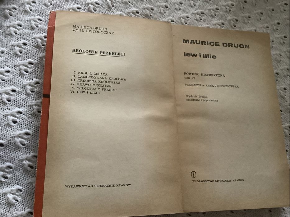 Maurice druon lew i lilie Krolowie przekleci
