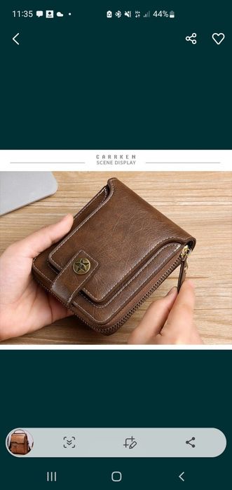 Zestaw torba na ramię plus portfel męski