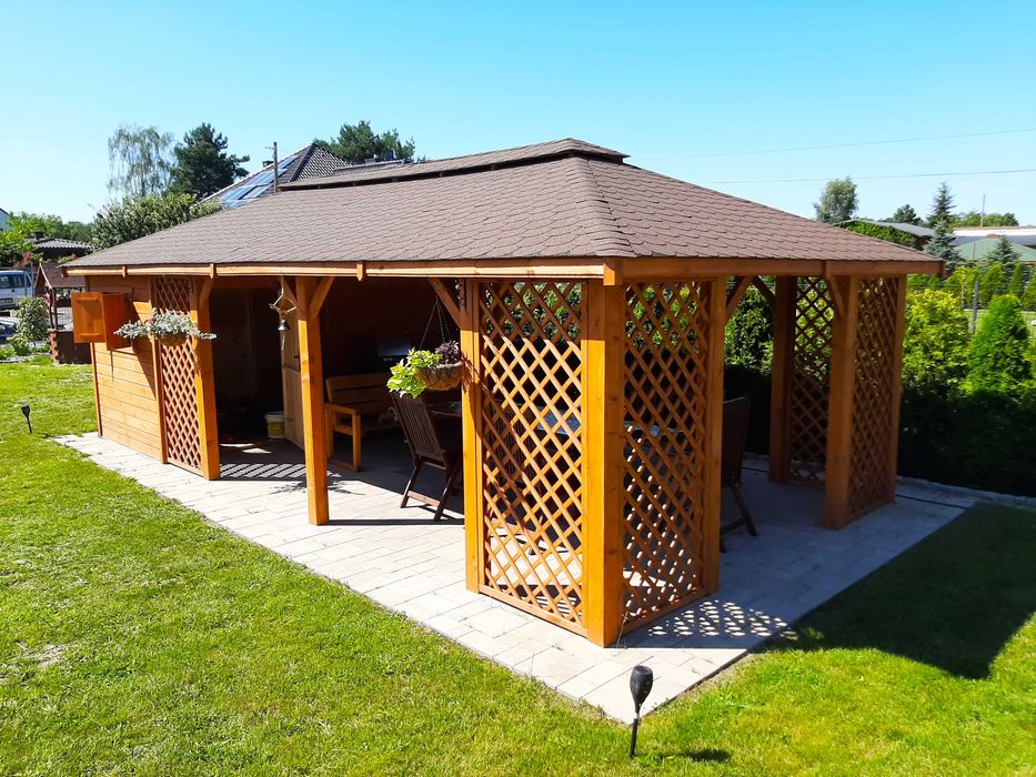 Domek letniskowy, ogrodowy, narzędziowy, drewniany, altana, altanki