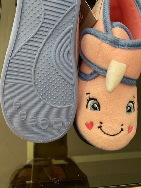Kapcie dla dziewczynki:z jednorożcem, unicorn  róg 3D rozmiar 27