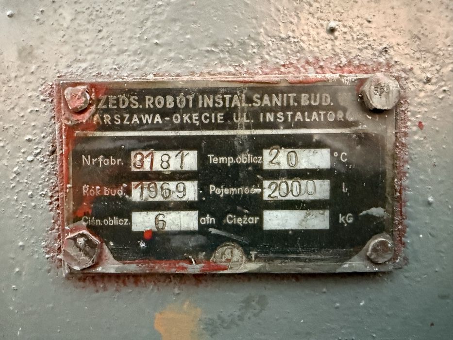 Zbiornik stalowy ciśnieniowy na wodę bufor