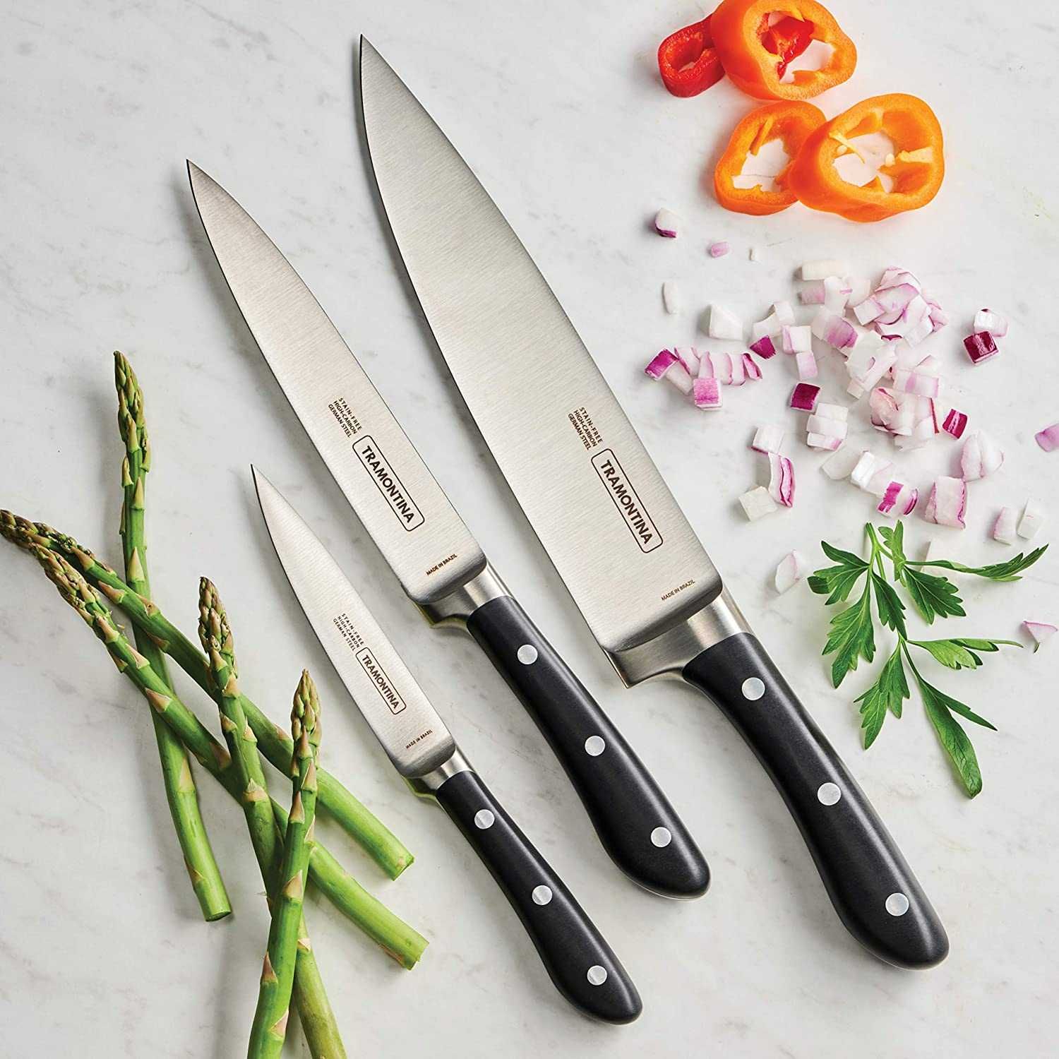 Набор кухонных ножей Tramontina (3 предм) из США, Набір кухонних ножів