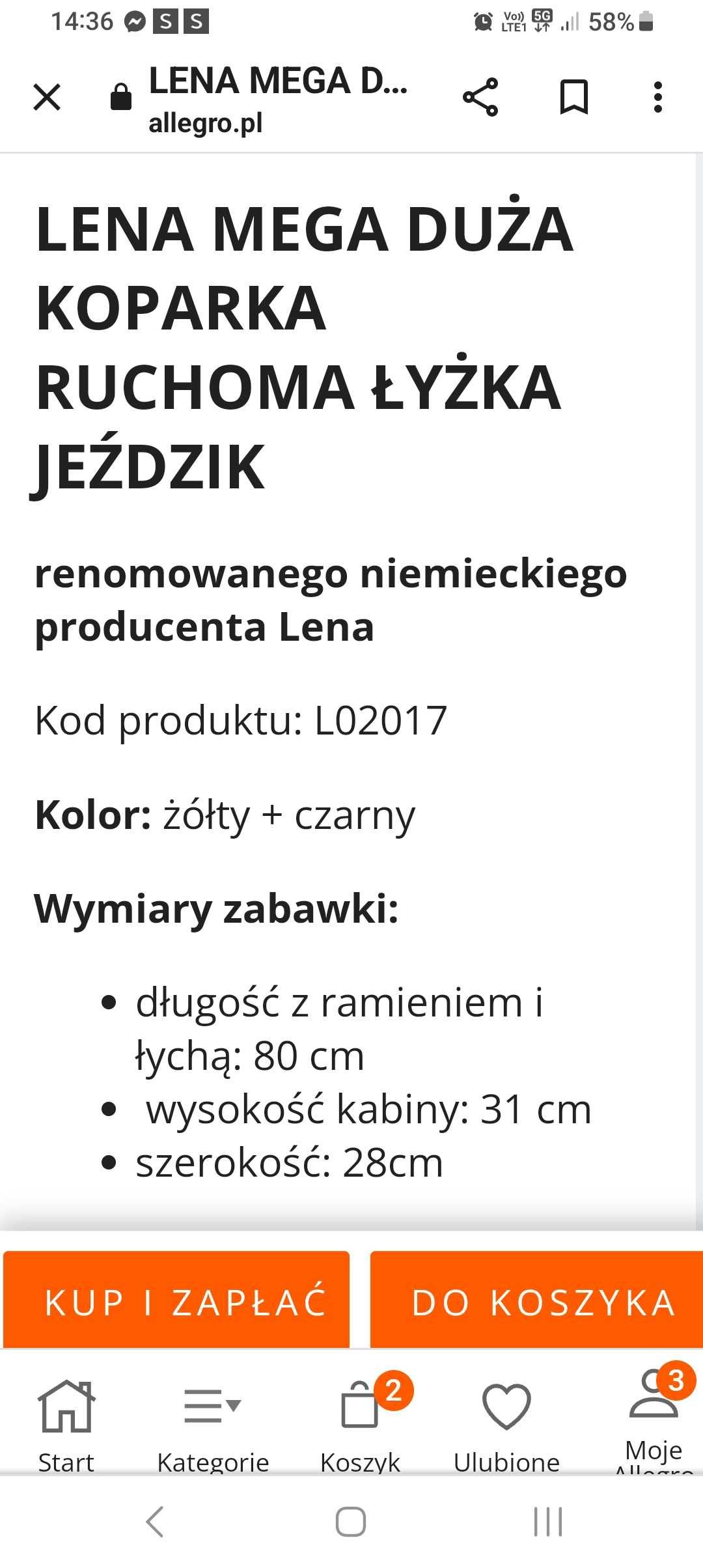 Koparka duża Lena