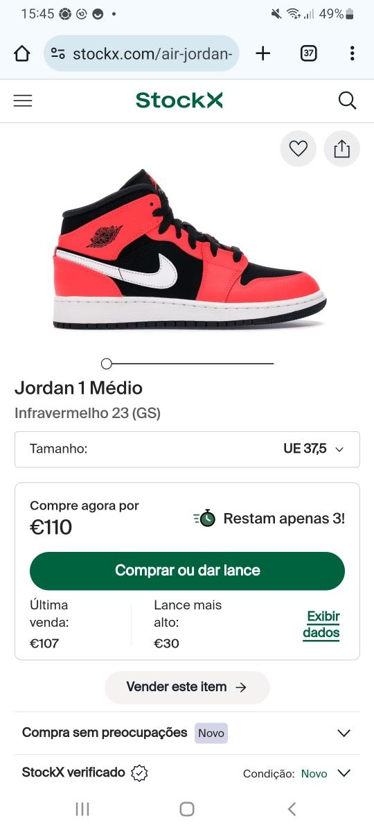 Sapatilhas Jordan