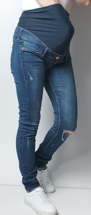H&M MAMA_jeansy ciążowe Skinny_38/M L79cm