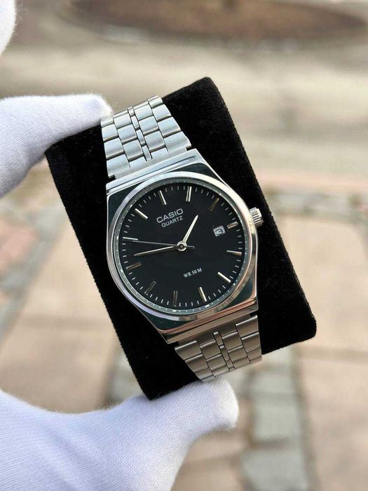 Годинник наручний Casio MTP-VC01 Silver/Black | Часы наручные B145 AQ