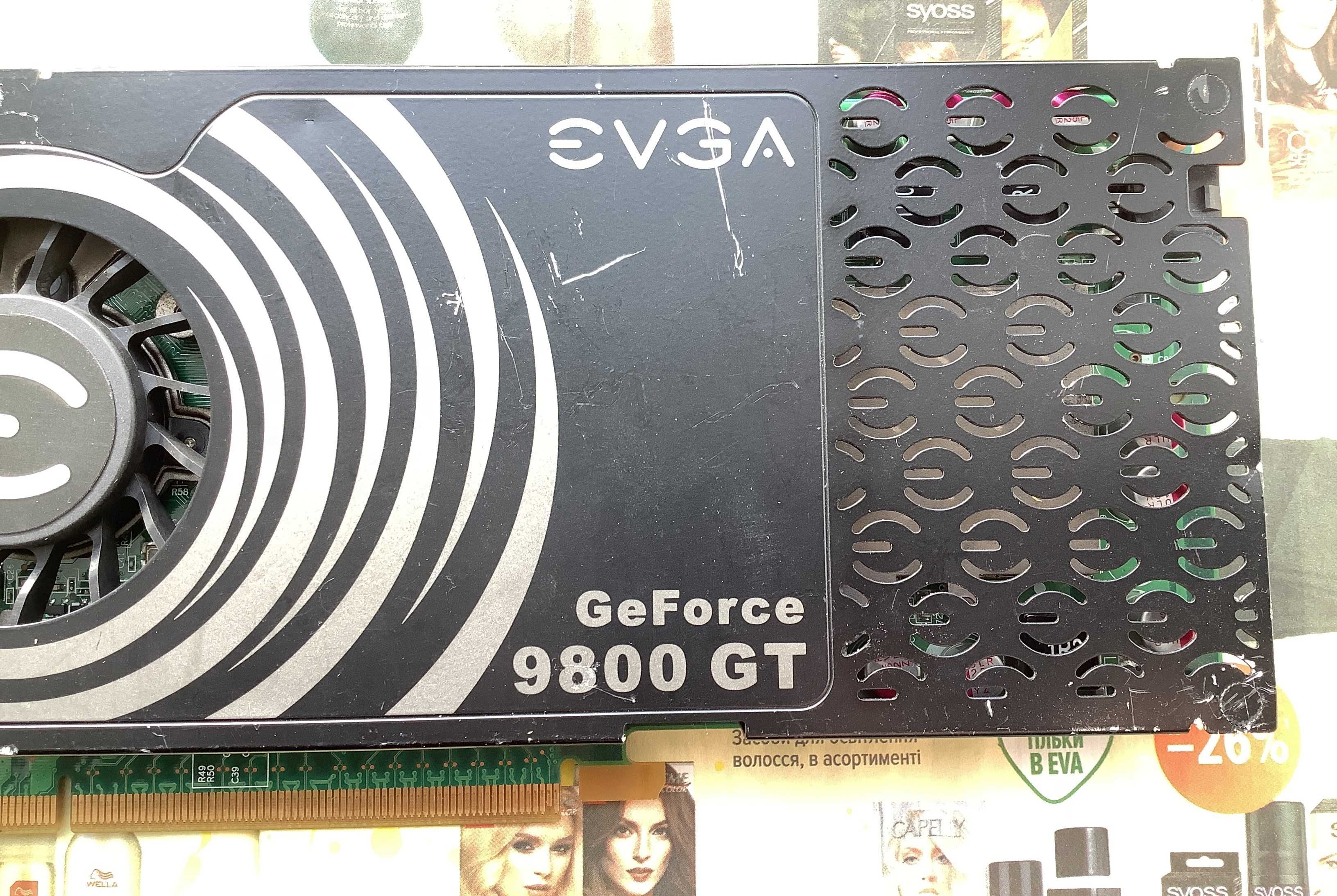 Відеокарта на ЗАПЧАСТИНИ EVGA GeForce 9800 GT 512Мб PCI Express