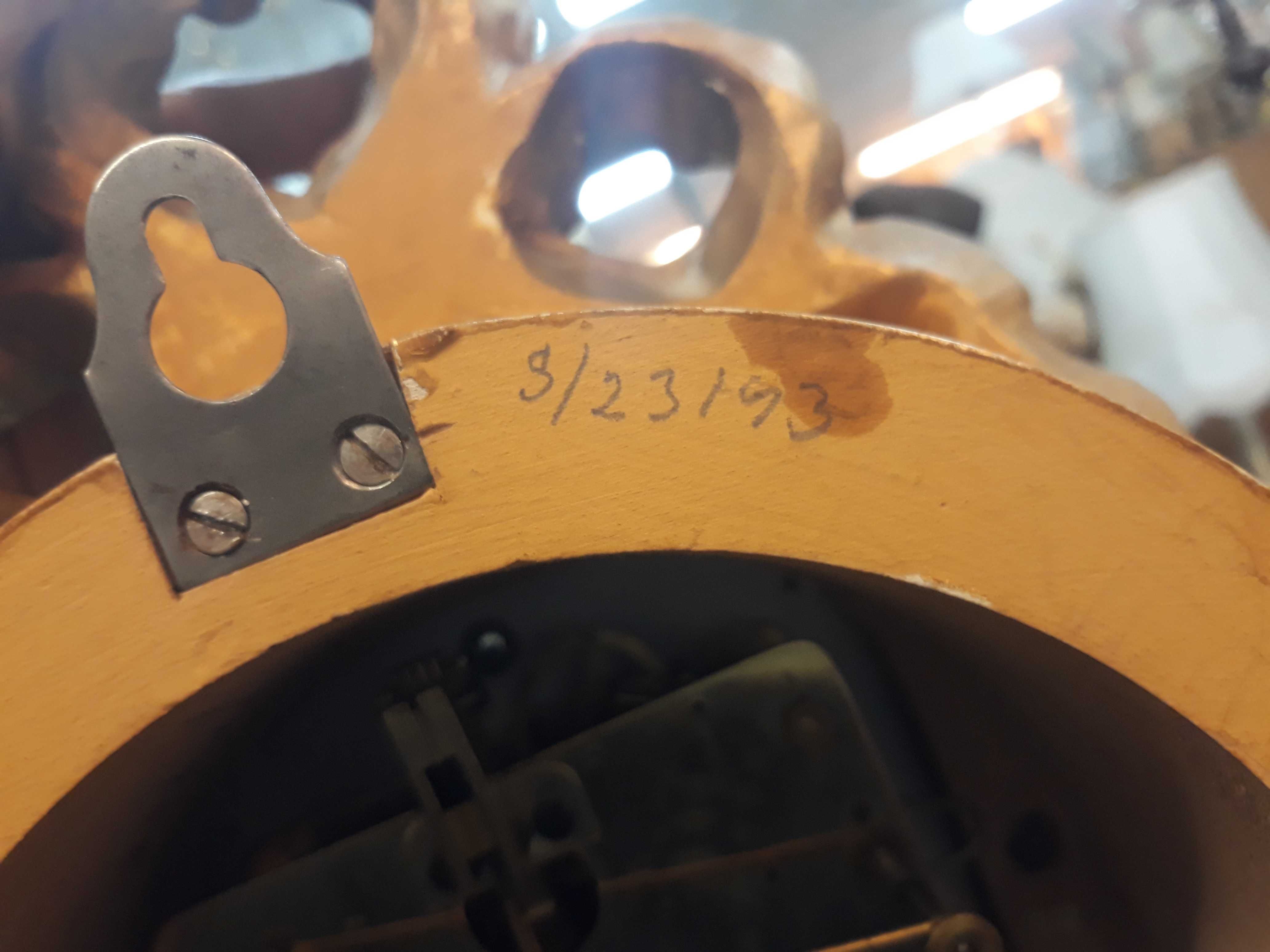 Zegar JMP FHS Hermle ścienny mechaniczny kartel złoty rokoko rocaille