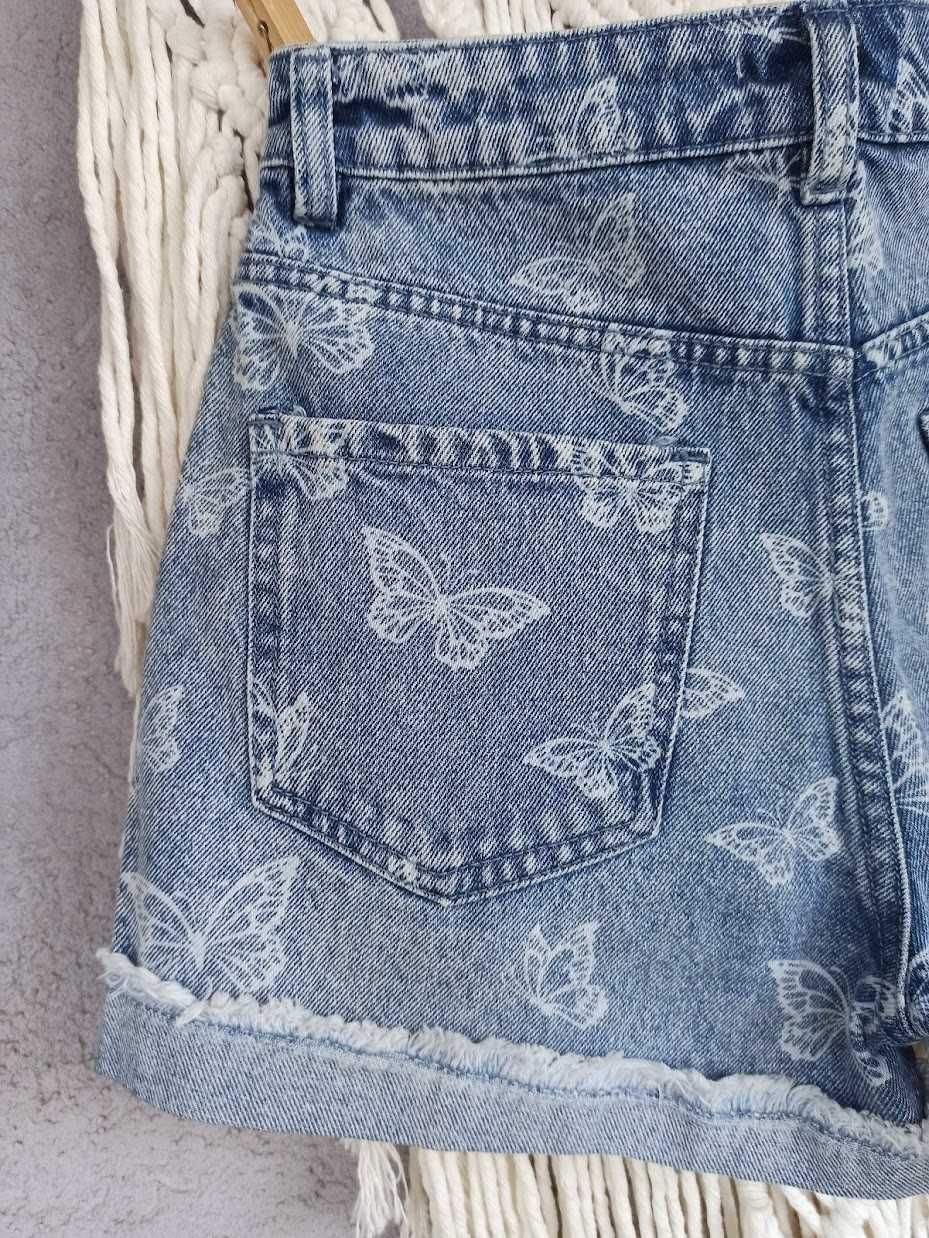 SINSAY NOWE! Cudne szorty spodenki jeansowe w motyle 36