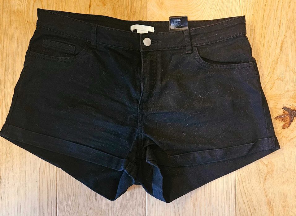 Spodenki czarne jeans H&M rozm 42