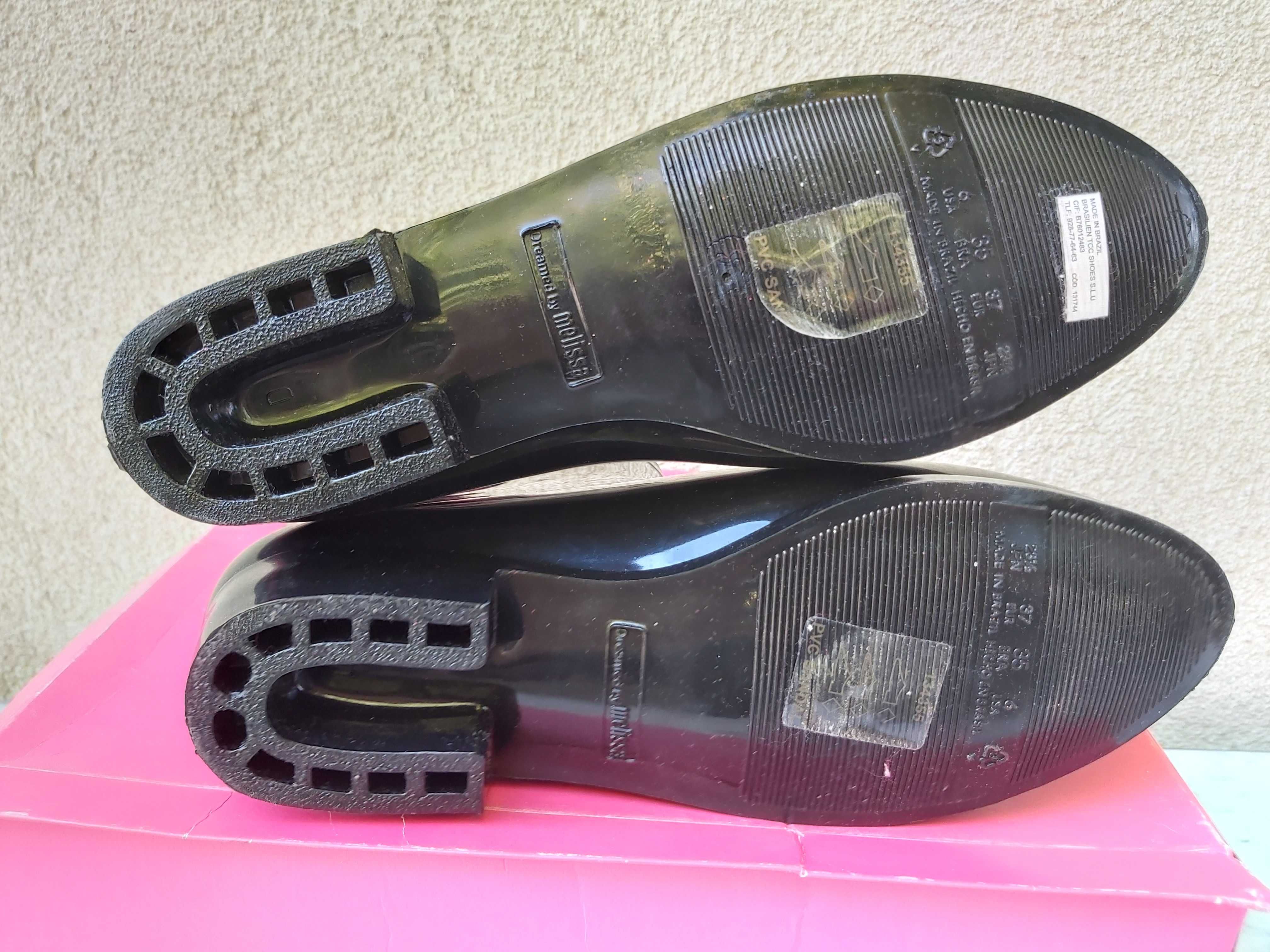 Nowe kalosze MELISSA czarne 37 gumiaki botki buty