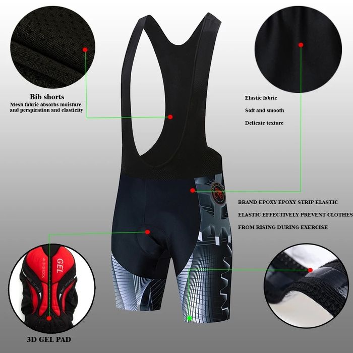 Zestaw rowerowy koszulka + spodenki XL