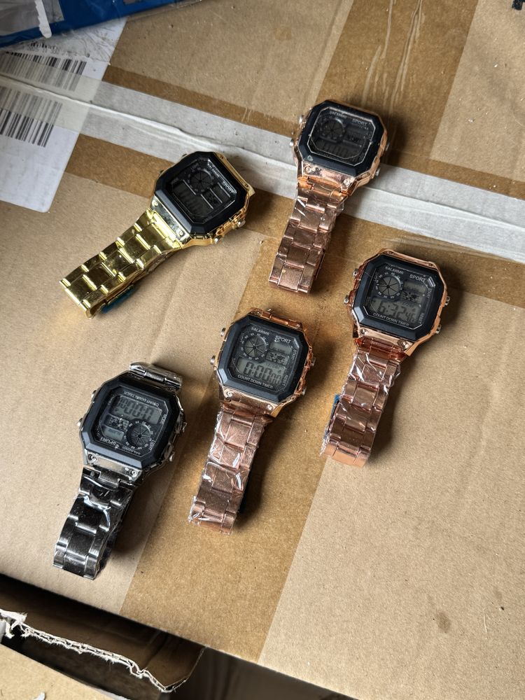 Zegarki elektroniczne unisex wielofunkcyjne 6szt w cenie jednego