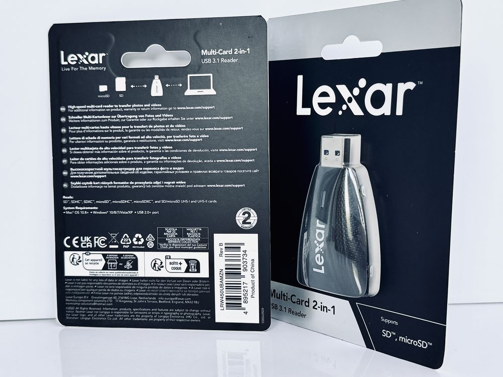 Картридер Lexar Multi-Card 2-в-1 USB 3.1 Lexar Зчитувач карт пам’яті