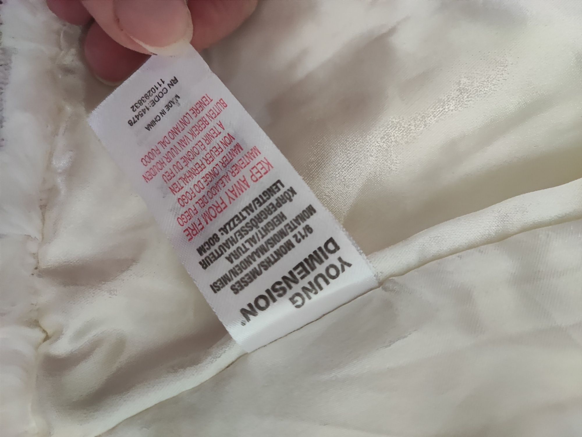 Białe futerko, idealne do chrztu, r. 80. Użyte raz.