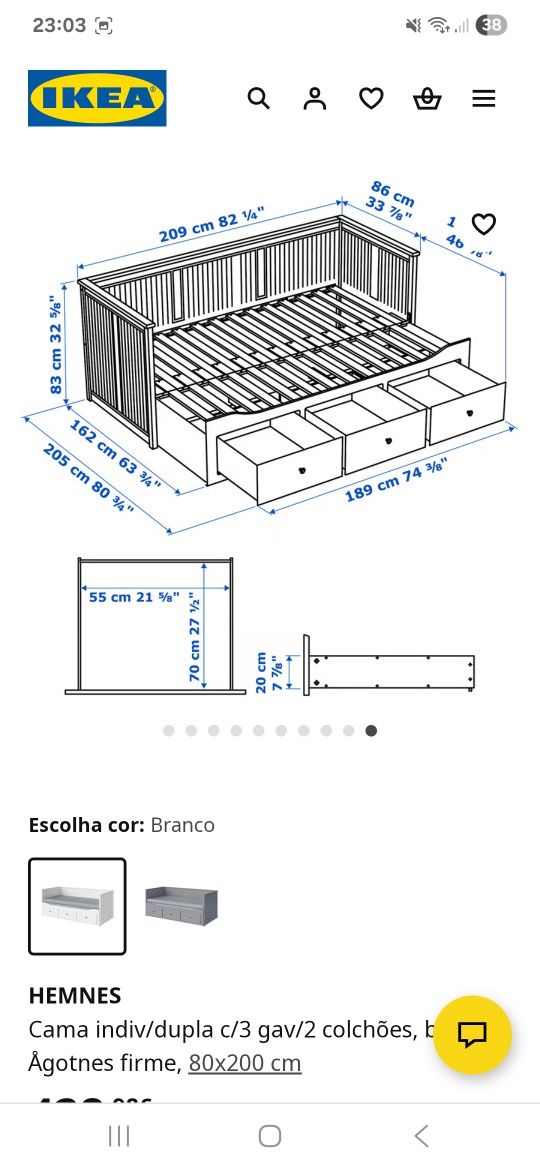 Cama Individual / Casal Ikea