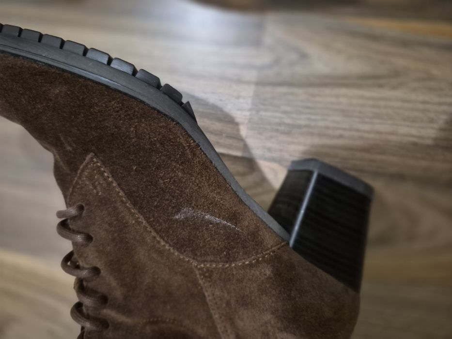 Botins Camurça castanhas