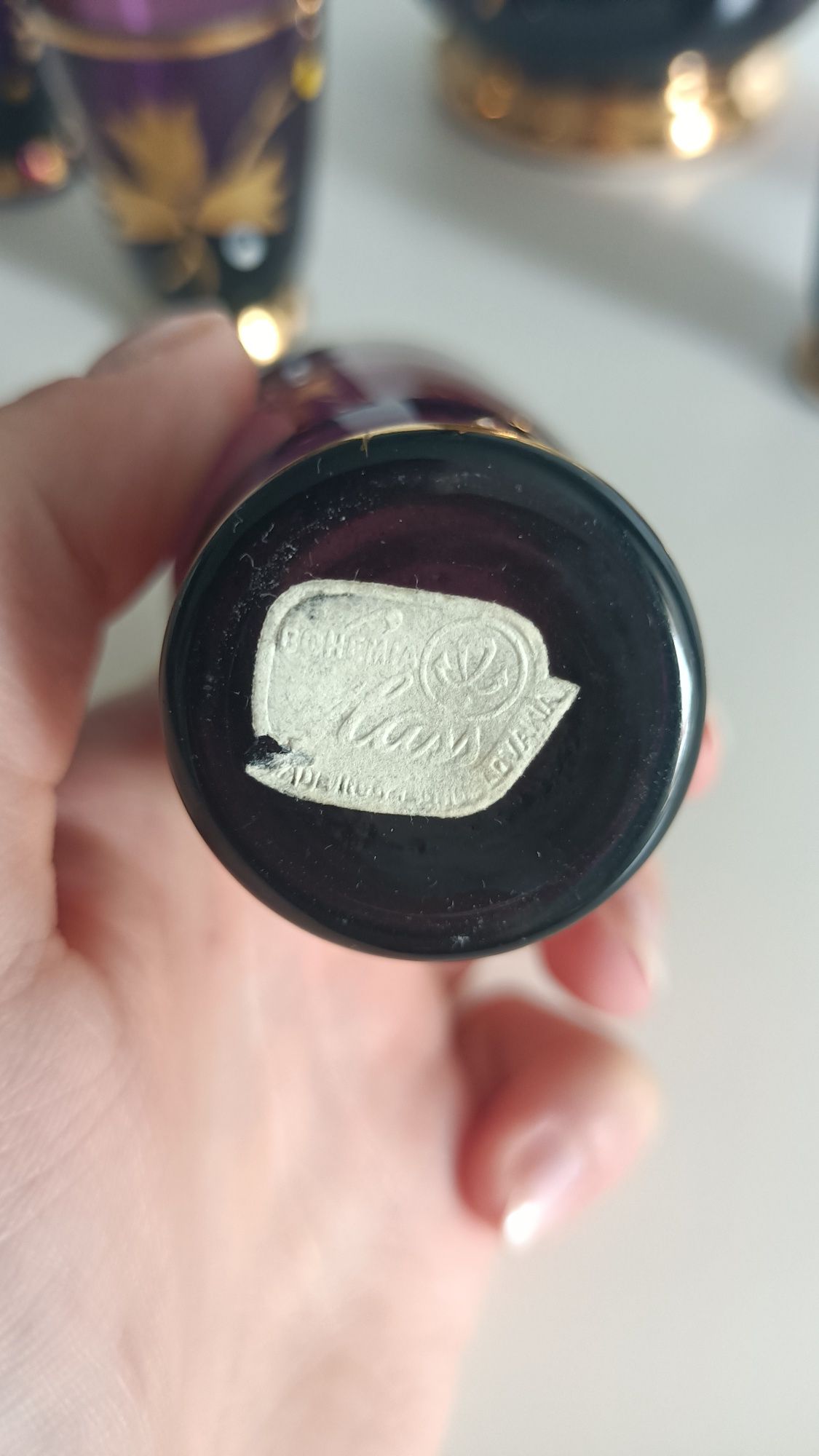 Rezerwacja Bohemia Czechoslovakia karafka i 5 kieliszków