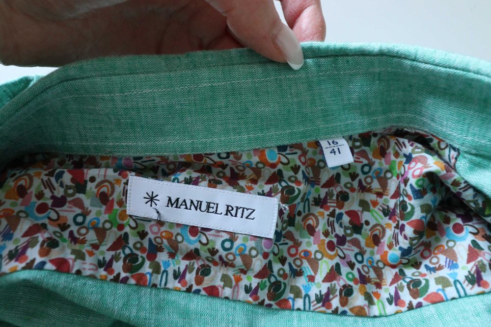 Lniano-bawełniana koszula Manuel Ritz len bawełna L