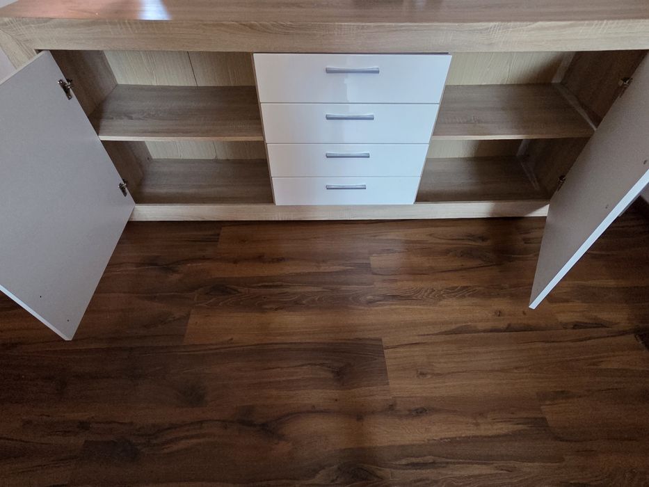 Komoda dąb sonoma/biała