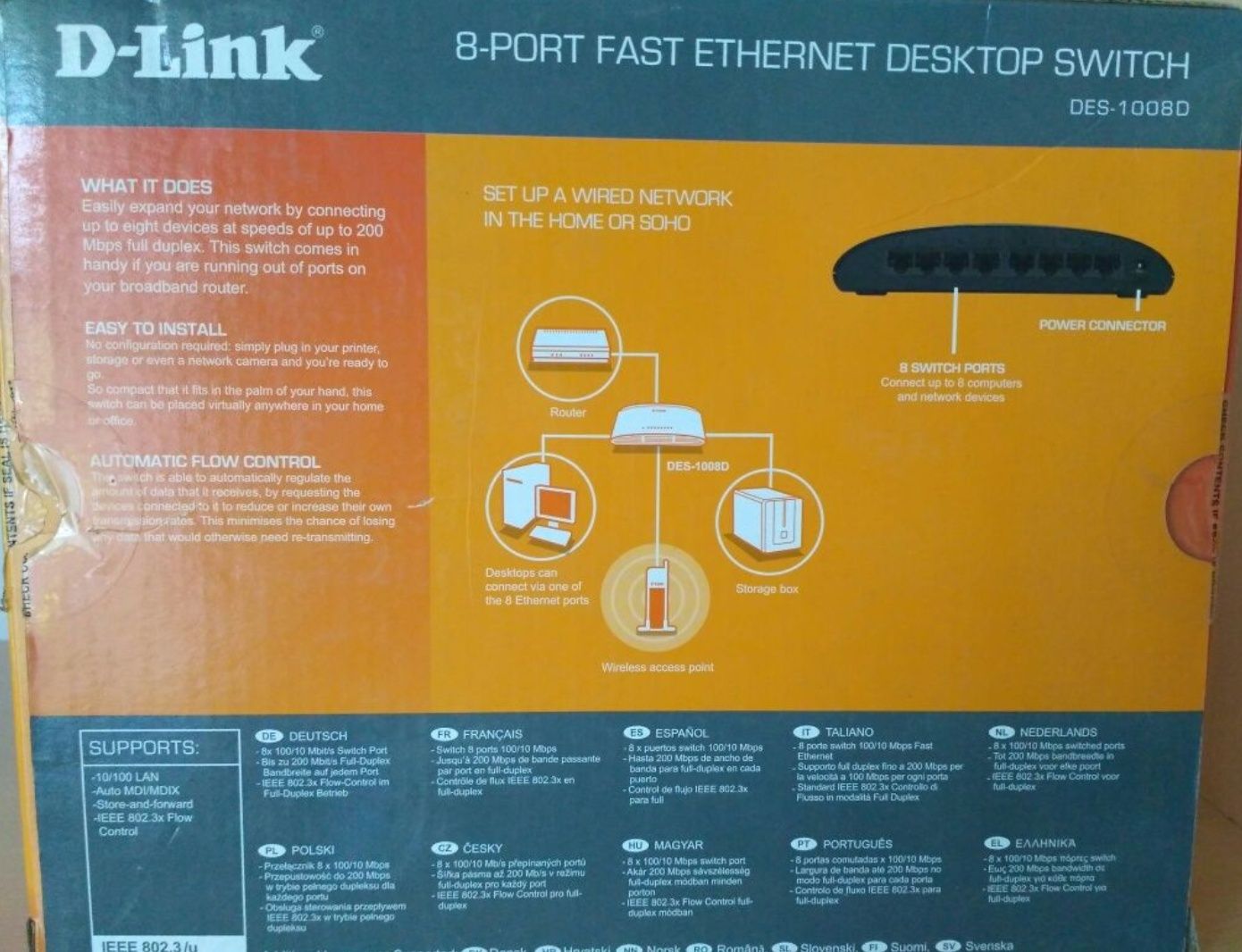 Router Cisco WRV210/200/ Switch D-Link DES-1008D/Router CISCO Linksys