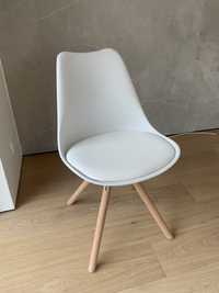 Krzesło LOUIS ROT białe, buk, obrotowe