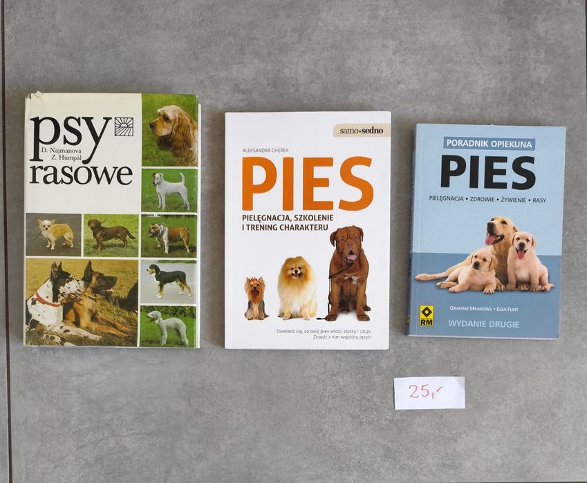 Zestaw 3 książek o psach