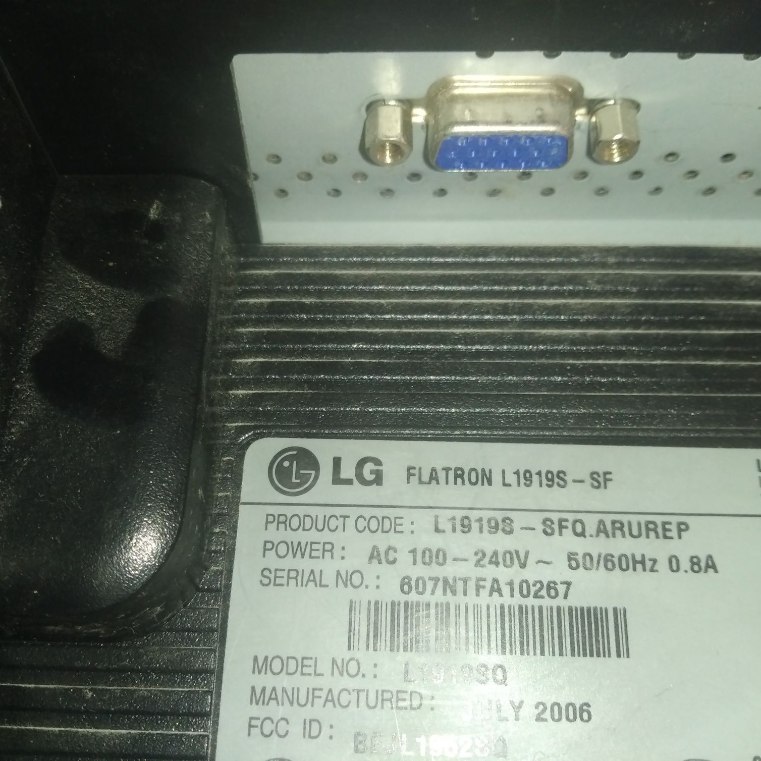 Lg flatron l1919s sfg