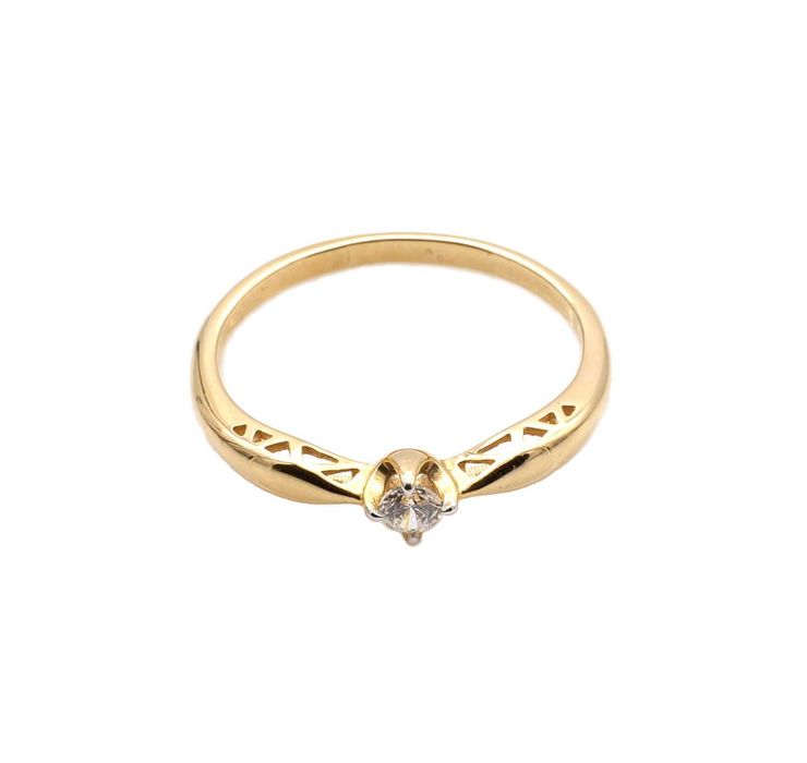 Złoty pierścionek zaręczynowy  -P/3