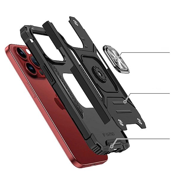 Pancerne etui z uchwytem na palec do iPhone 15 Pro Wozinsky Ring Armor