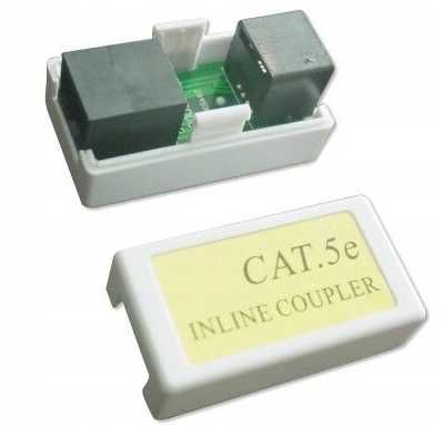 Łącznik Adapter ethernetowy INLINE COUPLER UTP k.5e 2xRJ-45.