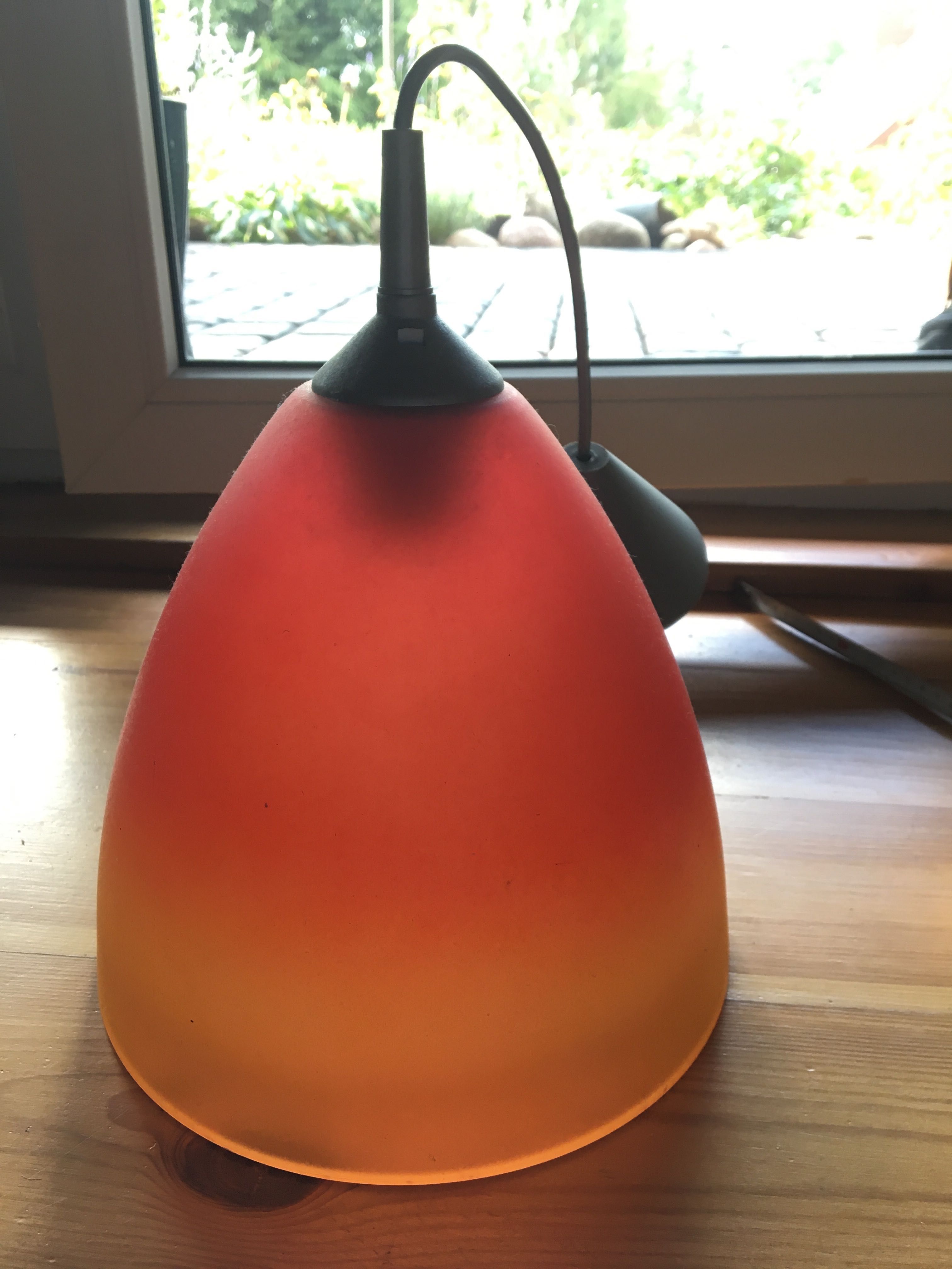 Lampa wisząca, żyrandol, industrialna, szklany klosz, retro