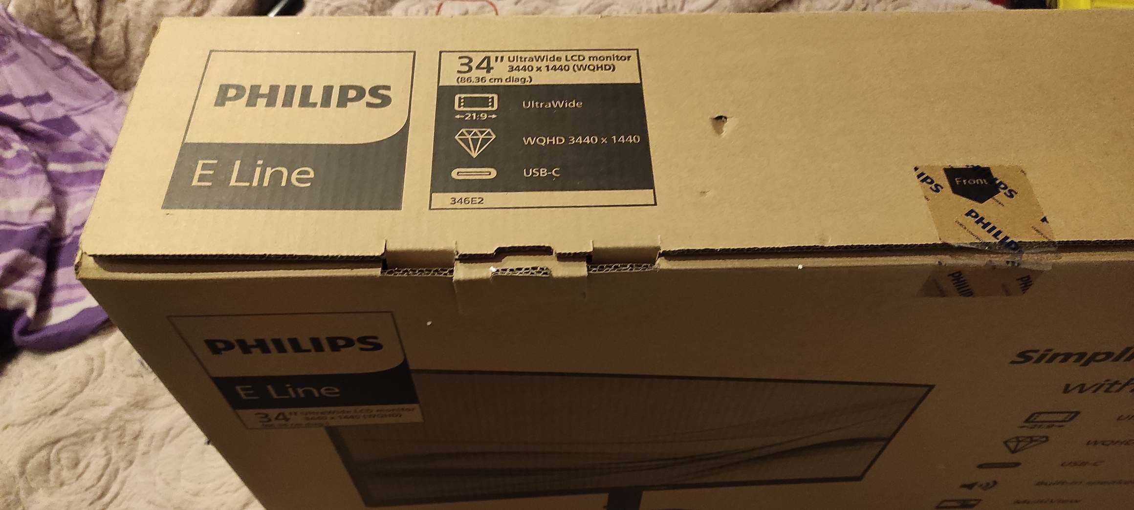 Monitor PHILIPS 346E2LAE 34" 3440x1440px 100Hz 1 ms
