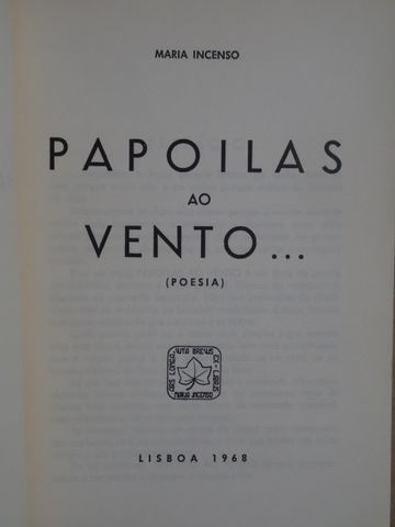 Papoilas ao Vento de Maria Incenso - Vários Livros